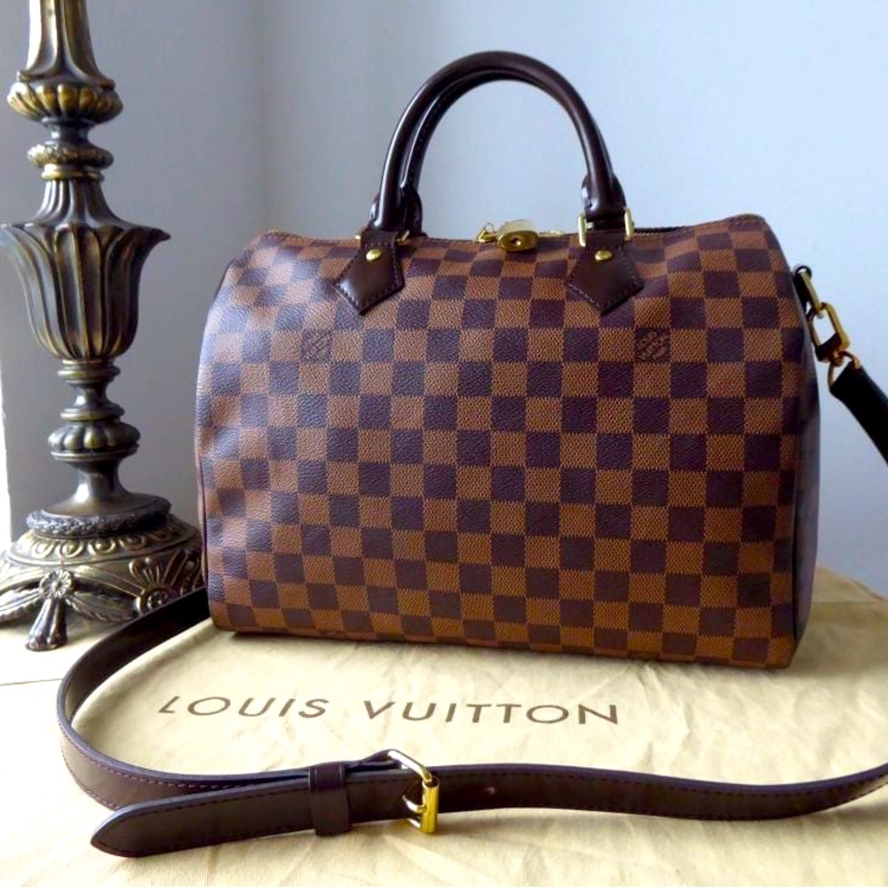 Louis Vuitton Speedy B Bandoulière 30 in Damier Ebene